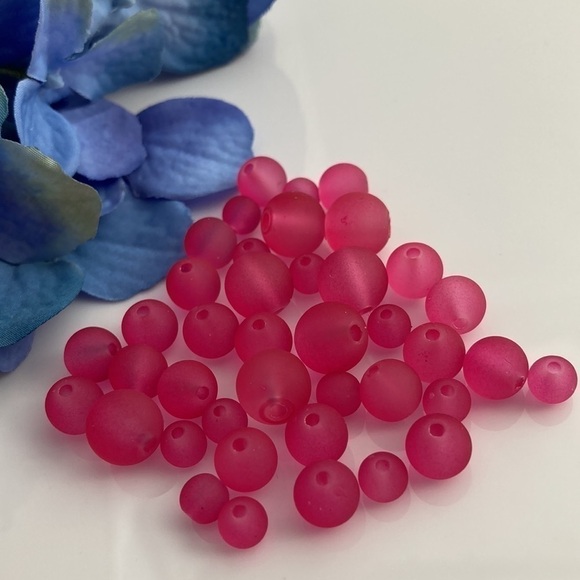 PINK & Gold Minimalist Wire Wrapped Earrings - Picture 7 of 13